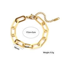 Bracelet à chaîne à fermoir tendance - Acier inoxydable - Bijoux tendance pour la Saint-Valentin et la fête des mères