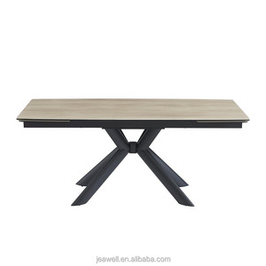 ODM 160-240cm Chiều dài mở rộng chức năng gốm bàn ăn thiết lập với 6 chỗ ngồi được thực hiện bởi phần cứng kim loại và gốm bảng Top - Product Image 3