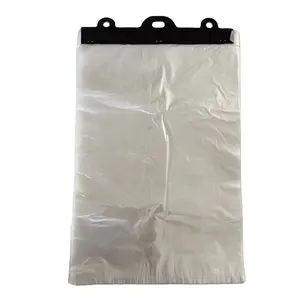 12X20英寸高密度聚乙烯/低密度聚乙烯塑料透明生产悬挂袋超市水果和蔬菜用检票口袋