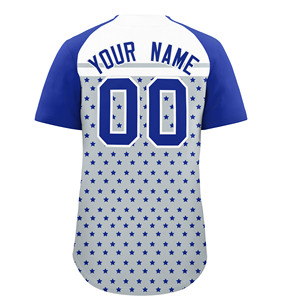 Maillot de baseball personnalisé à manches courtes, trois couleurs, imprimé All Star, 100 % polyester, grandes tailles pour adultes, uniforme d'équipe - Product Image 3