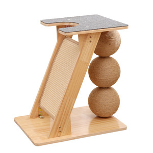 Árbol para gatos, plataforma de escalada de madera maciza, rascador para gatos, cama para gatos, rascador que no suelta pelusa, rascador para gatos - Product Image 1