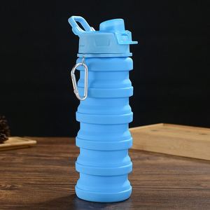 Custom Logo Eco Friendly Bottle <b>Water</b> Collapsible Cute Recyclable Colored <b>Bulk</b> Gym Silicone <b>Water</b> Bottles - Product Image 6