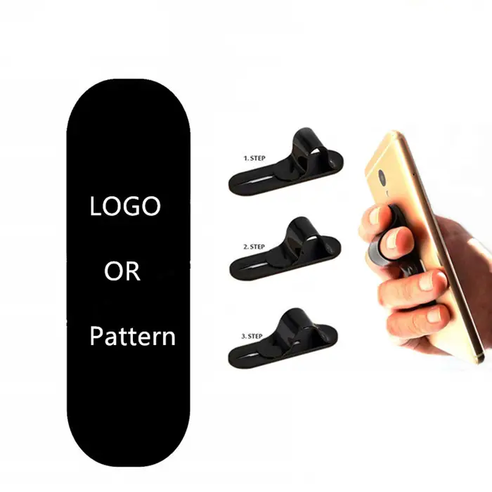 Custom Phone Finger Grip Multi-functional Stick Phone Finger Grip Strap Push-Pull Ring Holder For Smartphone Finger Strap Phone