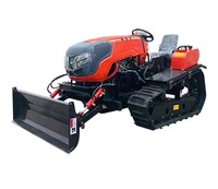 Paddy field silt penggunaan 35hp, peralatan pertanian traktor perayap karet dapat dilacak