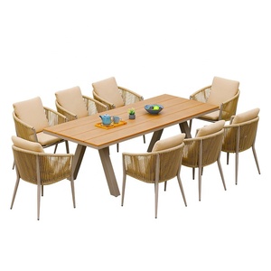 Modern Hotel Villa Teak Furniture Garden Patio Large <b>Outdoor</b> Dining <b>Table</b> - Product Image 2