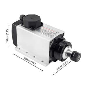 Kit de Motor de Husillo CNC para Máquina Herramienta, 2.2KW ER20, Refrigerado por Aire, 110v/220v, con Inversor VFD para Grabado y Fresado CNC en Madera - Product Image 2