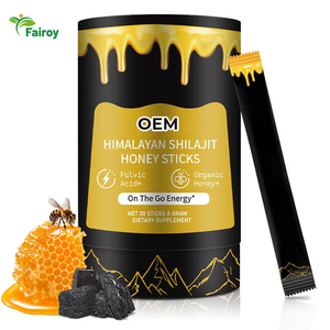 Bâtonnets <span class=keywords><strong>de</strong></span> <span class=keywords><strong>miel</strong></span> au shilajit <span class=keywords><strong>de</strong></span> haute qualité Fairoy, étiquettes personnalisées OEM ODM, bâtonnets <span class=keywords><strong>de</strong></span> <span class=keywords><strong>miel</strong></span> au shilajit - Product Image 1