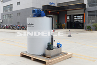SINDEICE Commercial 5 tonnes 5000 KG Machine à glace en flocons 150KG stockage 220V refroidissement par Air usine alimentation directe pompe moteur PLC roulement