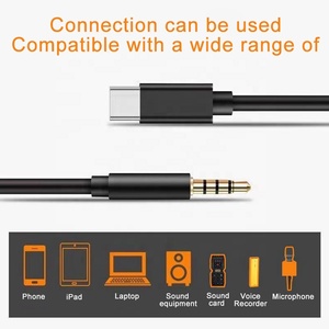 <span class=keywords><strong>USB</strong></span> Loại C đến 3.5mm AUX cắm cáp âm thanh cho điện thoại/Ipad/máy tính xách tay, hợp kim nhôm Microphone Cáp loa - Product Image 5