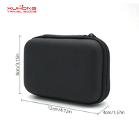 Étui de rangement de luxe en velours rigide de 2,5 pouces, étui de voyage en EVA, logo personnalisé, pochette antichoc pour écouteurs
