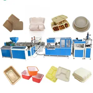 Fully automatic Corn starch biodegradable fast food box takeaway paper lunch box packaging equipment