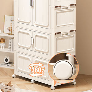 Armoire en plastique pliable de grande taille Henry, armoire portable pour bébé, facile à installer, armoire portable avec roulettes universelles - Product Image 5