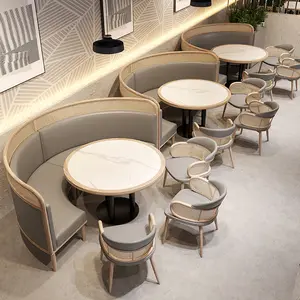 Коммерческие ресторанные будки со столами и стульями для кафе и ресторанов