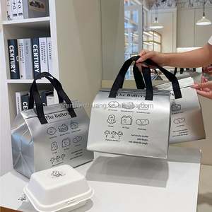 Sac isotherme grand format écologique, personnalisé, imperméable, sac à lunch thermique, sac fourre-tout non tissé, sac de livraison de nourriture chauffé avec fermeture éclair - Product Image 5