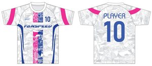 Maillot de football personnalisé de qualité authentique, style rose et bleu, uniforme de football vierge - Product Image 2