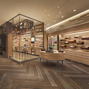 Humidor de présentation en bois de cèdre pour cigares, <span class=keywords><strong>meuble</strong></span> vitrine, armoire, étagère, support, style antique, pour salon, destiné aux détaillants de cigares - Product Image 1