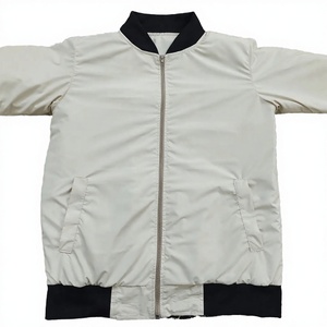 แจ็คเก็ตบอมเบอร์กันน้ำสีพื้นสไตล์วินเทจสำหรับฤดูหนาว ซิปแบบตั้ง คอตั้ง ผ้าแคนวาส บริการ OEM คุณภาพดีที่สุด ราคาถูก สินค้ามาใหม่ - Product Image 2