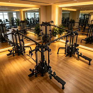 Campus & Club Use 16‑Station Square Cable Fitness System Equipped <b>Pull</b>‑Up Zone Heavy Anti‑Shake Body Construction - Product Image 2