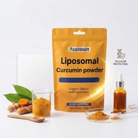 Ausreson Poudre de Curcumine Liposomale, Extrait de Racine de Curcuma, Compléments Alimentaires, Pur, Biologique, Naturel, 70% Curcumine Liposomale en Poudre