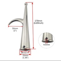 Crochet d'amarrage en acier inoxydable 316 pour bateau, yacht, accessoires de navigation