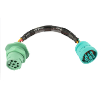 Cable adaptador de 16 pines hembra a J1939 Tipo 2 macho SAE J1939 lector de código hembra de 9 pines