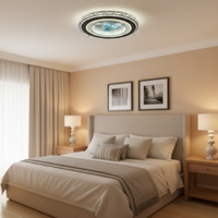 Plafonnier LED encastré en fer, design floral, luxe minimaliste, 500 mm, 3000K/4000K/6500K, pour salon, chambre, hôtels