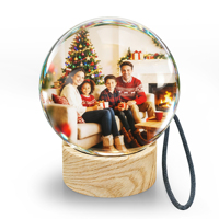 Lampe Orbe de Mémoire Électronique en Forme de Boule de Cristal, Lecteur Vidéo et Photo, Écran TFT, Batterie 800 mAh, Haut-parleur, Design Moderne et Mignon, Noël