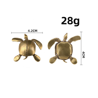 Métal artisanat tortue jouets ornements en laiton tortue thé mobilier de bureau pour animaux de compagnie