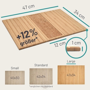 Bền vững tự nhiên lớn tre linh hoạt ghế tay vịn tổ chức với chống trượt nút chai Pad ghế cánh tay bảng ghế khay - Product Image 2