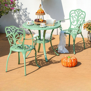Nuevo Conjunto de Silla de Comedor y Banco de Patio con Brazos de Aluminio, Diseño Moderno Minimalista Ecológico para Sala de Estar, Exteriores y Uso en Hoteles - Product Image 2