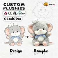 Peluche de souris mignonne personnalisée OEM, jouet en peluche doux, mascotte d'entreprise personnalisée, personnalisation sur mesure, certifiée CE CPC, vente chaude