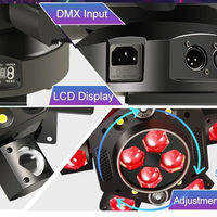 150W 6-Arm Weißer LED-Beam Moving Head Scheinwerfer mit Strobe-Effekt DMX512-Steuerung Hoher CRI90 13500 Lumen für DJ-Partys und Clubs