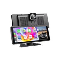 Autoradio portable sans fil CarPlay 10,26 pouces, lecteur MP5, radio FM, caméra de recul
