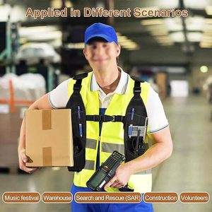 यूनिसेक्स सार्वभौमिक डबल रेडियो कंधे होल्स्टर छाती का हार्नेस नियोप्रोन वाटरप्रूफ जिपर बंद आउटडोर स्पोर्ट्स बैग फैशन - Product Image 6