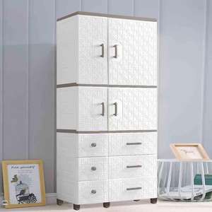 Armoire en plastique de couleur rose moderne pour bébés et enfants armoire de rangement facile à assembler meubles de chambre à coucher portables et écologiques pour vêtements - Product Image 5