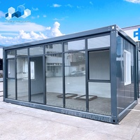 Zhongnan Panneau mural en verre modulaire portable détachable bureau préfabriqué petite maison préfabriquée maison en conteneur
