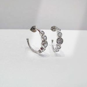 Prix usine boucles d'oreilles pour femme en argent 925 plaqué or rose, motifs œil, papillon rond, nœud géométrique western et géométriques rétro - Product Image 4