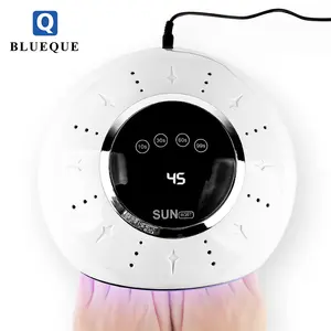 2019 BLUEQUE Mới Nhất Thông Minh Uv Led Nail Đèn 72 Wát Nail Đèn Gel Polish Máy Sấy Cho Làm Móng Tay