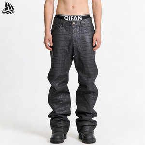<span class=keywords><strong>Pantaloni</strong></span> <span class=keywords><strong>in</strong></span> Pelle Personalizzati da Uomo, <span class=keywords><strong>Neri</strong></span>, a Zampa, <span class=keywords><strong>in</strong></span> <span class=keywords><strong>Ecopelle</strong></span>, Stile Baggy - Product Image 2