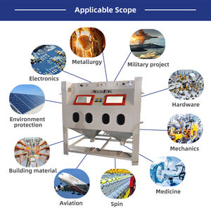 Çift istasyon kumlama kuru kum kumlama kabini geri dönüşüm kumlama makinesi otomatik kumlama makinesi - Product Image 6