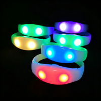 Bracelet LED activé par le son pour événements, en plastique ABS, pour festivals, soirées rave, bracelet LED à commande vocale