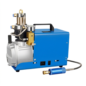 Petite pompe à air électrique monocylindre haute pression 30MPA refroidie par eau, réservoir 80L, portable, 1.8KW 220V, gonflage intelligent - Product Image 1