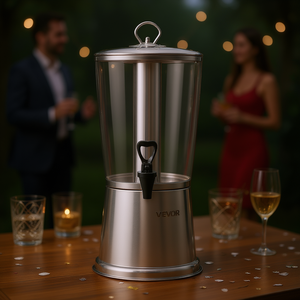Dispensador de bebidas Vevor de 2.1 galones con grifo y compartimento para hielo para fiestas - Product Image 2