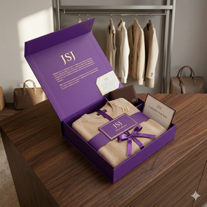 Caja Plegable con Acabado UV Brillante de Lujo <span class=keywords><strong>para</strong></span> Bufandas de Seda, Accesorios de Pashmina, Empaque de Regalo Magnético de Alta Gama <span class=keywords><strong>para</strong></span> Venta Minorista - Product Image 1