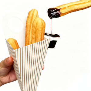 Caja Plegable Personalizada <span class=keywords><strong>para</strong></span> Churros, Contenedor Desechable Español, Ligero, Aislado, de Grado Alimenticio <span class=keywords><strong>para</strong></span> Papas Fritas - Product Image 5