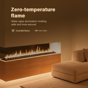 <span class=keywords><strong>Cheminée</strong></span> électrique française 220V-240V avec télécommande, flamme réaliste, <span class=keywords><strong>pour</strong></span> téléviseur 60 pouces - Product Image 1