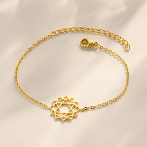 Showfay 2024 Anti kararmaz 18K altın kaplama paslanmaz çelik yıldız David bilezik Chic takı bilezikler - Product Image 4