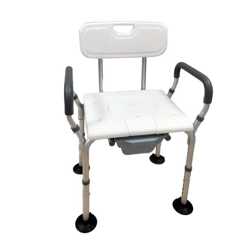 Sedia da doccia da bagno antiscivolo con braccioli sedia comoda regolabile per anziani