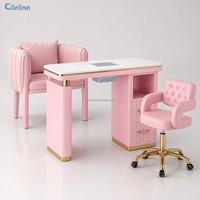 Station de travail pour ongles moderne, mobilier professionnel pour salon de manucure, table de manucure avec armoire de rangement pour salon de beauté