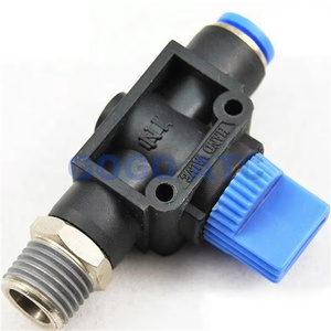 GOGO 10pcs mucho HVSF neumático válvula de mano de interruptor de Puerto PT 1/8 1/4 3/8 8mm pu manguera rápido conector de manguera de conmutación - Product Image 5